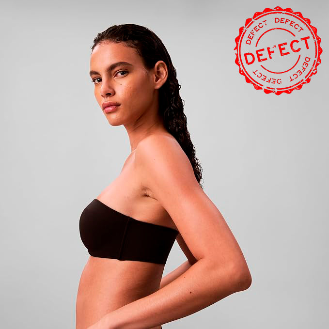 NWD CALVIN KLEIN underwear Perfectly Fit Adapt Bandeau Strapless Bra BLACK S