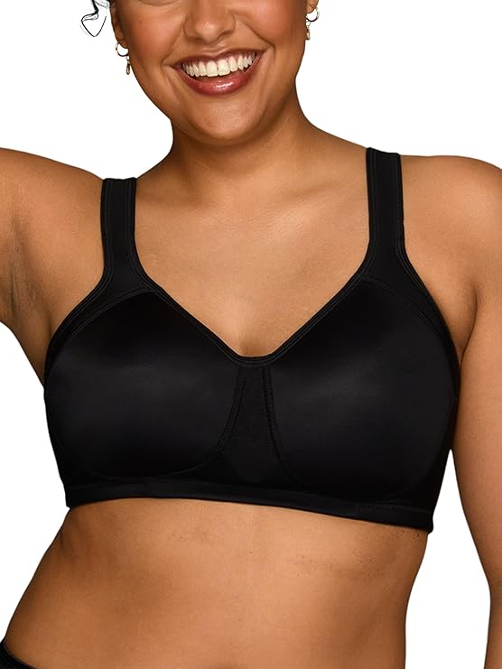 VANITY FAIR Medium Impact Sports Bras BLACK 36DD