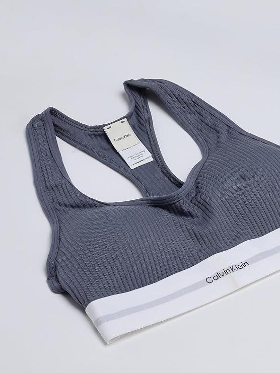 CALVIN KLEIN Modern Rib Lightly Lined Bralette GRISAILLE XL