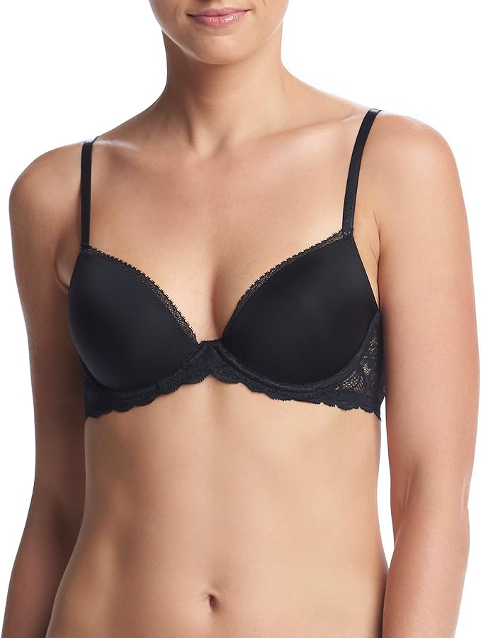 CALVIN KLEIN Seductive Comfort with Lace Demi Bra BLACK 36A