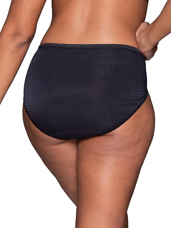 VANITY FAIR Illumination Hi Cut Panties Pack 3 BLACK XL