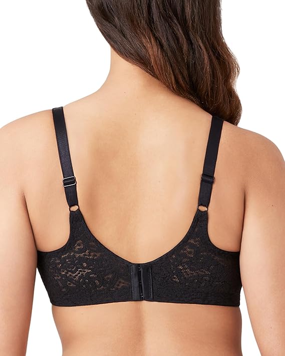 WACOAL Halo Lace Unlined Full Coverage Underwire Bra BLACK 36C