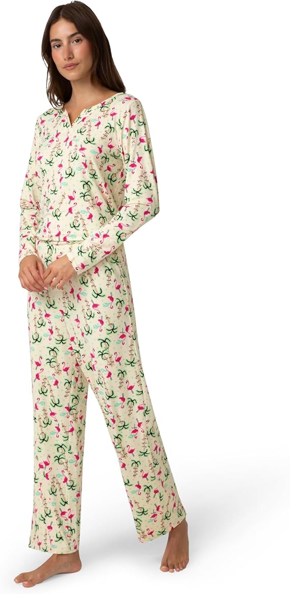 HUE Timeless Soft Jersey Winter Pajama Gift Set YELLOW L