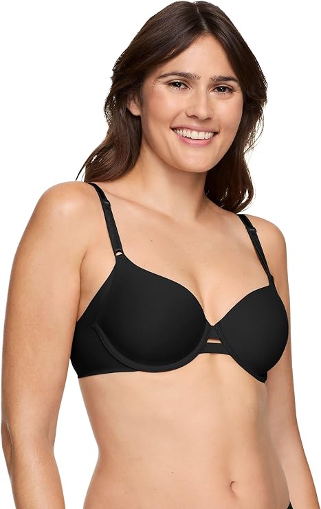 WARNER'S No Side Effects Full-Coverage Underwire Bra BLACK 34C