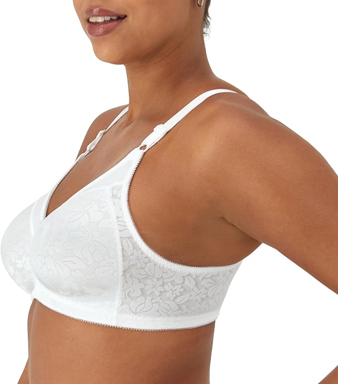 NWD BALI Wireless Lace Bra, Double Support Lace Bras WHITE 42DD