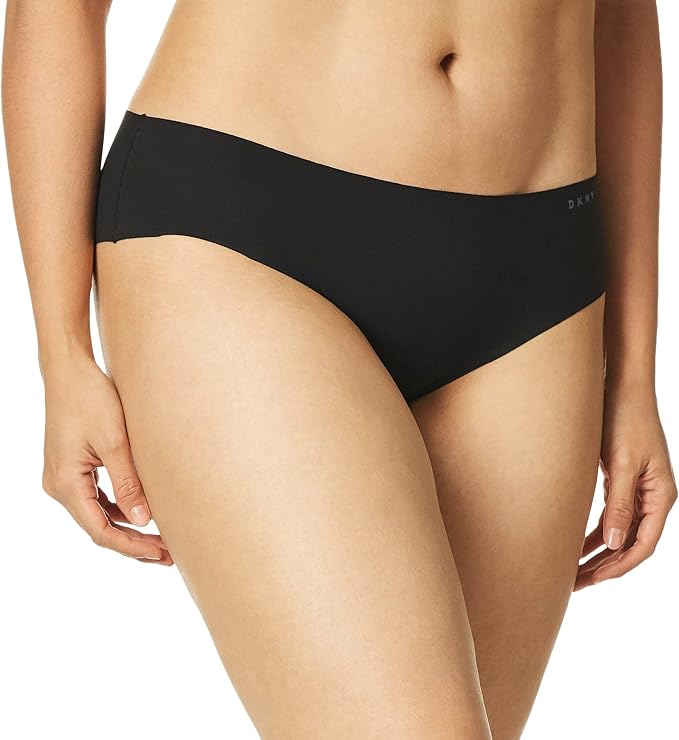 DKNY Litewear Seamless Cut Anywhere Hipster Panty BLACK L
