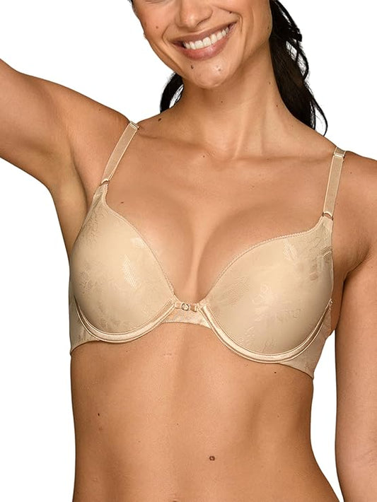 VANITY FAIR Ego Boost Adds Up to One Full Cup Size Underwire Push Up BEIGE 36B