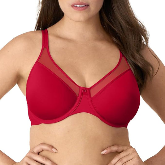 BALI One Smooth U Smoothing Underwire Bra SCARLET BERRY 36C