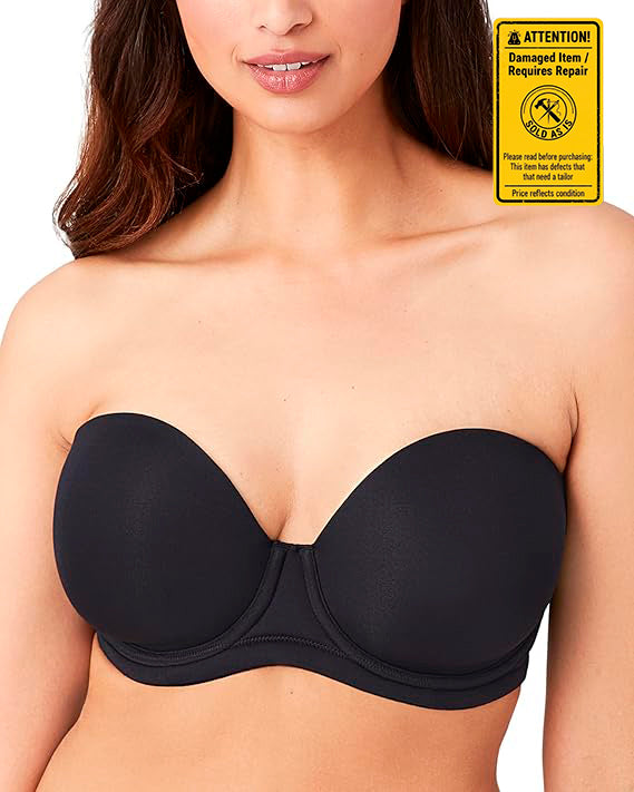 NWD WACOAL Red Carpet Lightly Full Coverage Underwire Strapless BLACK 32DDD