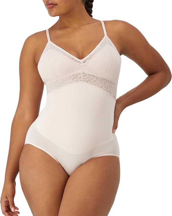 MAIDENFORM Tame Your Tummy Lace Shapewear SANDSHELL LACE S
