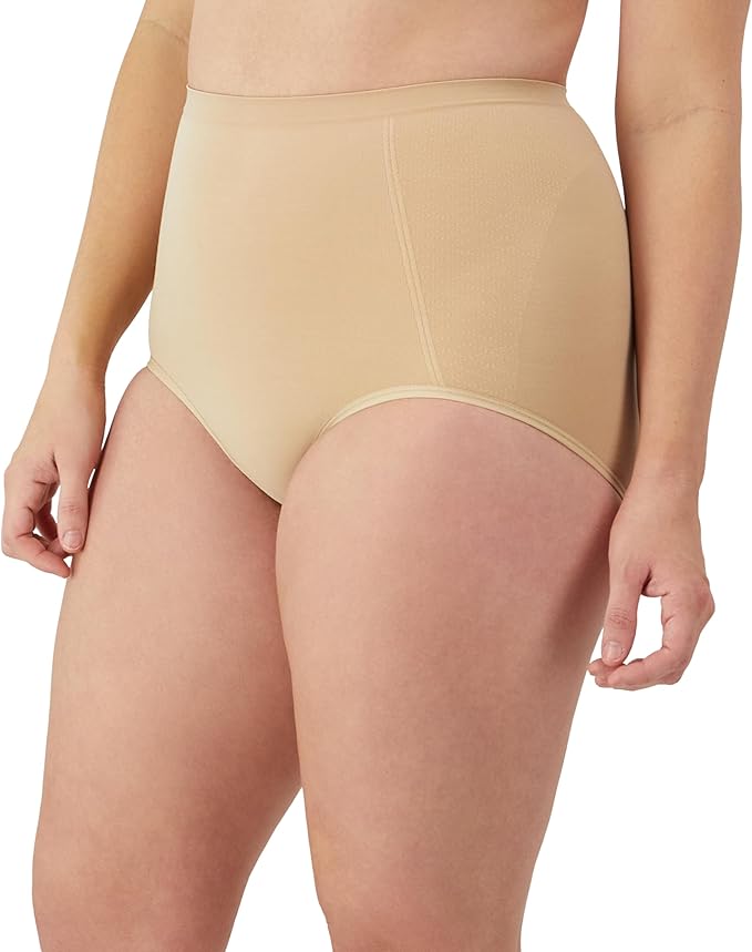 BALI Ultra-Firm Control Shapewear Brief NUDE L