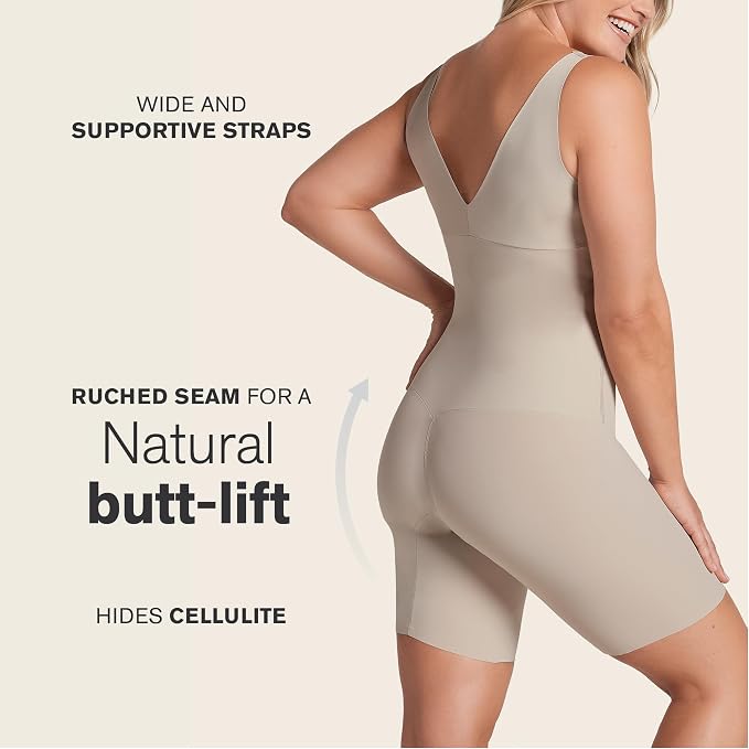 LEONISA Bodysuit Shaper BEIGE M