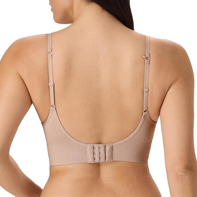 MAIDENFORM Push-up Bra Seamless Lift Longline Bralettes EVENING BLUSH L
