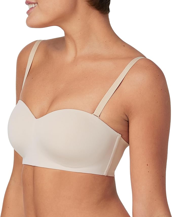 MAIDENFORM Pure Comfort Strapless, Stay-put Wireless ALMOND M