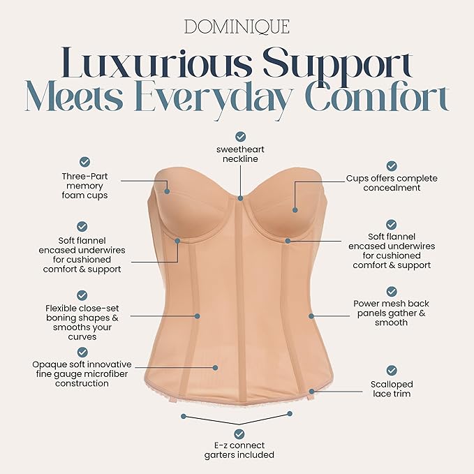 DOMINIQUE Brianna Longline Strapless Bra MOCHA 34B