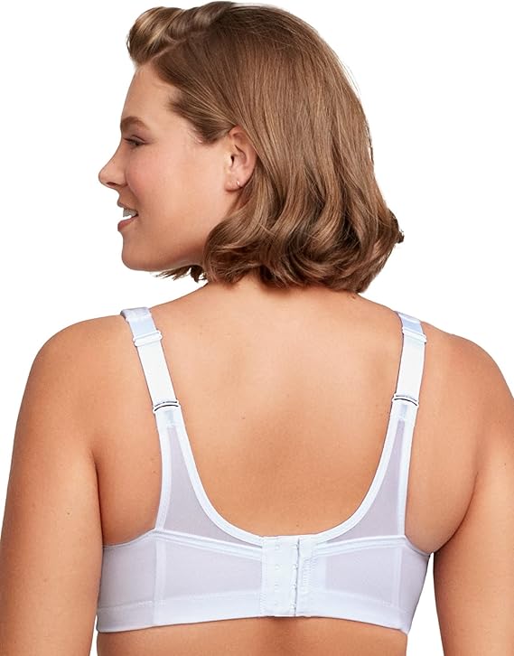 GLAMORISE Plus Size MagicLift Seamless Sports Bra Wirefree WHITE 34DD