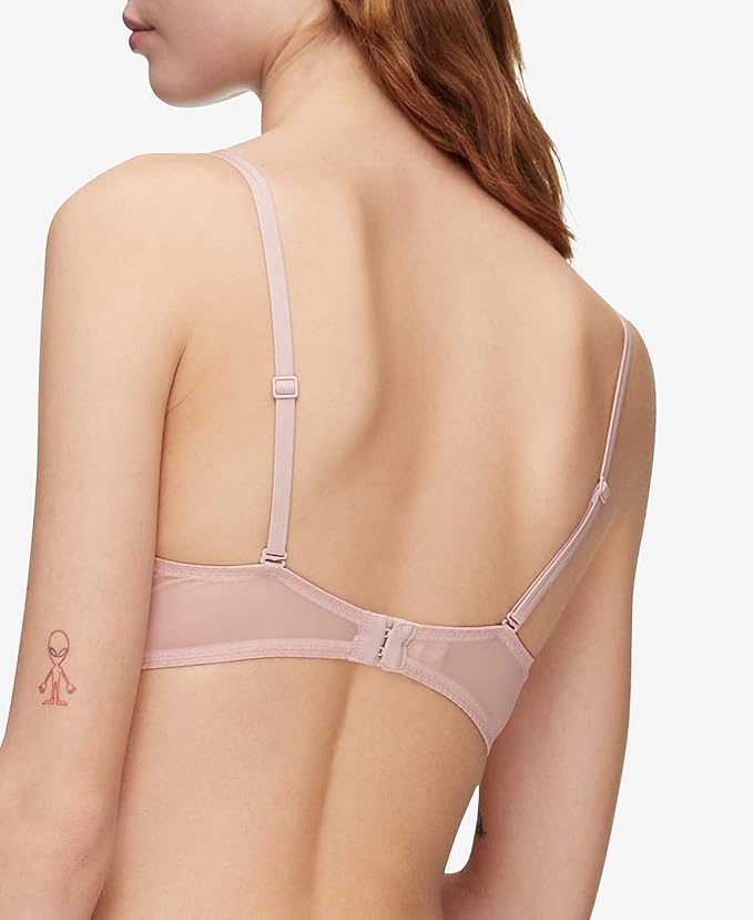 CALVIN KLEIN Sheer Marquisette Lightly Lined Demi Bra SUBDUED 34A