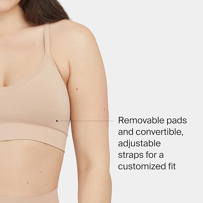 SPANX EcoCare Seamless Shaping Longline Bralette TOASTED OATMEAL XL