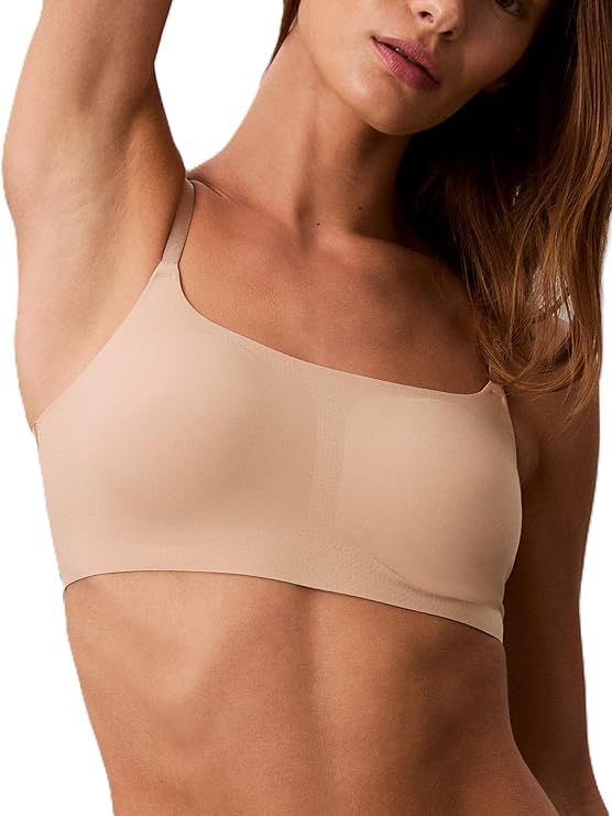 CALVIN KLEIN Invisibles Comfort Seamless Adjustable Skinny Strap Bralette BARE M