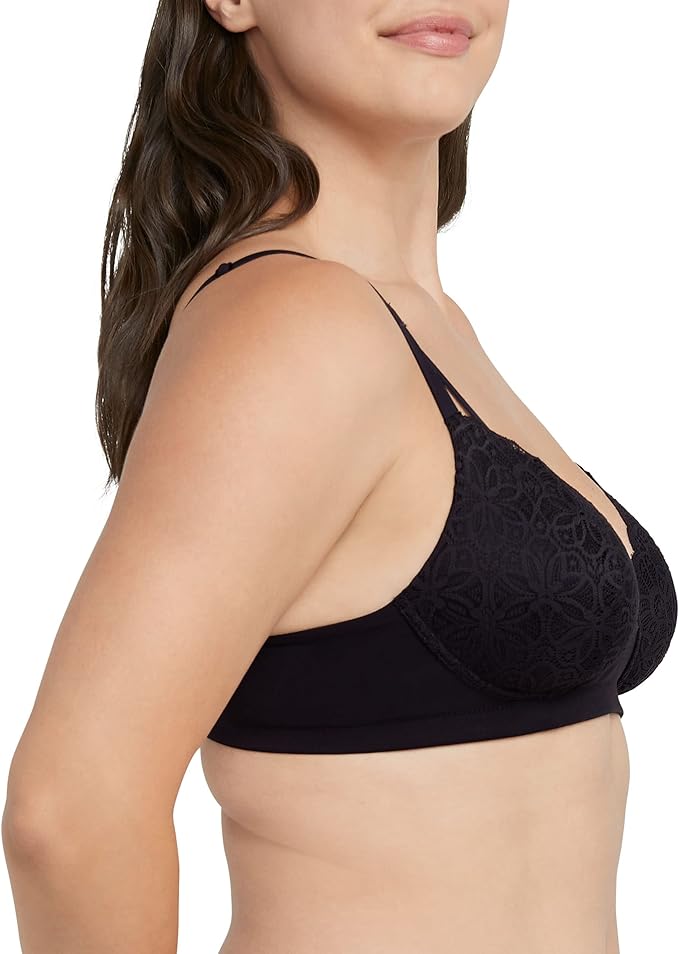 MAIDENFORM Pure Comfort Soft Support Wireless Bra BLACK M