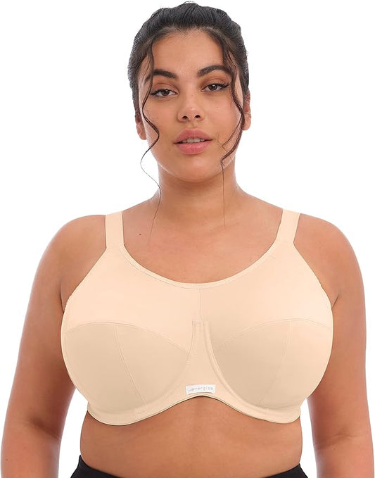 ELOMI Energise Sports Bra: High Impact Support NUDE 34O