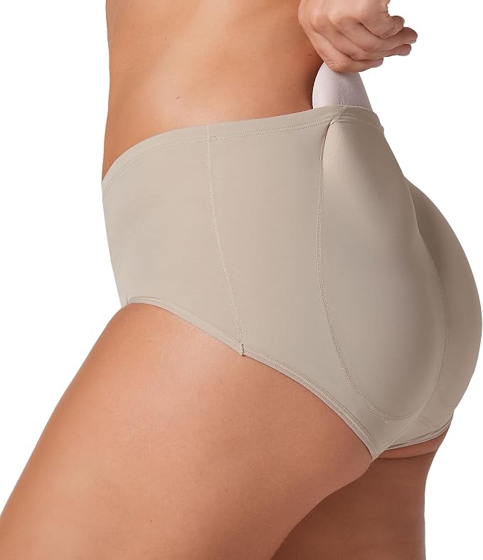 LEONISA Butt Lifting Shapewear Booty Lifting Pantie BEIGE L