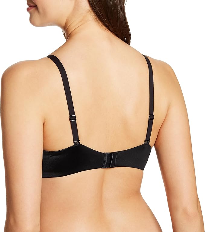 MAIDENFORM Underwire Bra, Natural Boost Demi Push-Up T-Shirt Bras BLACK 38C