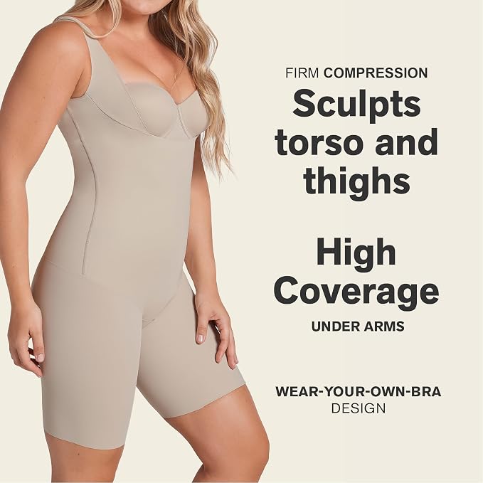 LEONISA Bodysuit Shaper BEIGE M