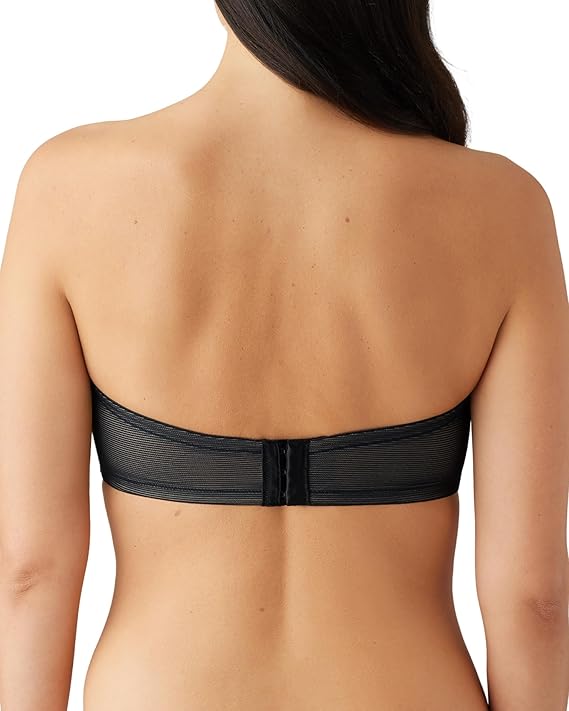 NWD WACOAL Visual Effects Strapless Minimizer Bra BLACK 40DDD