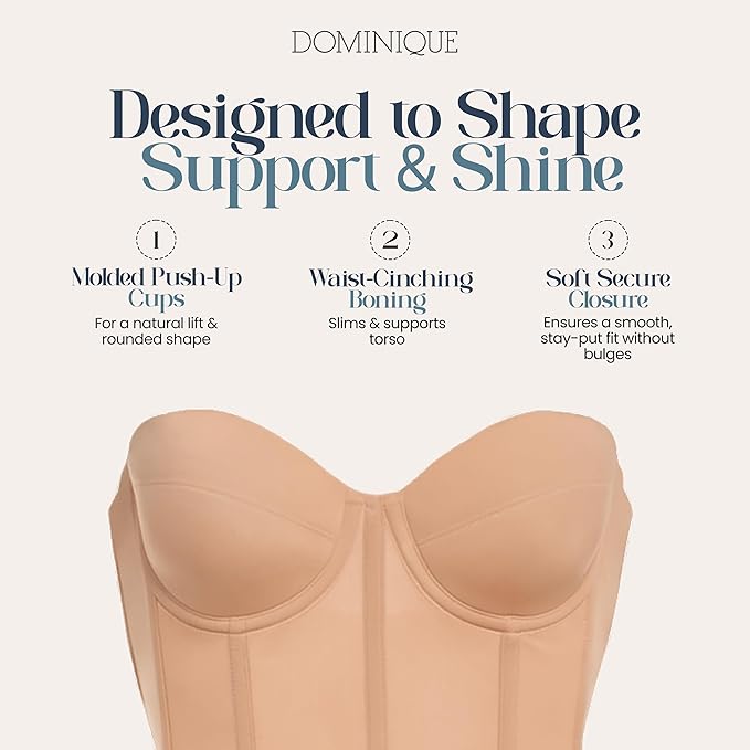 DOMINIQUE Brianna Longline Strapless Bra MOCHA 34B