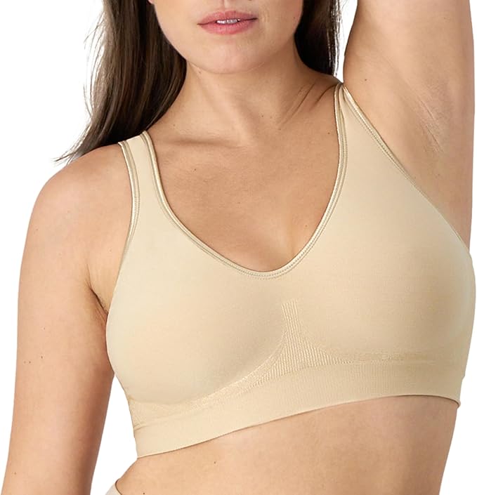 BALI Wireless Bra, Comfort Revolution Seamless T-Shirt Bra NUDE M