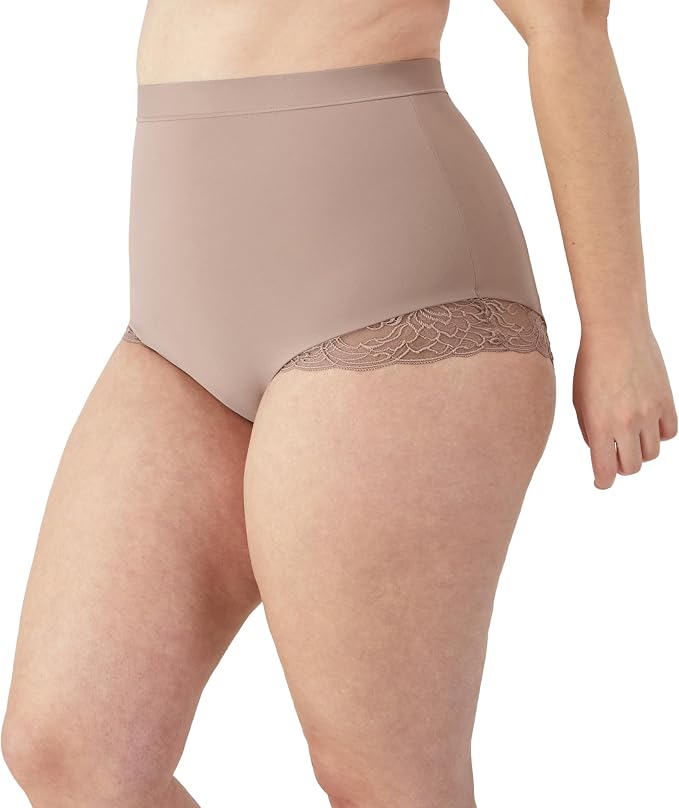 MAIDENFORM Eco Lace Firm Control Shaping Brief EVENING BLUSH XL