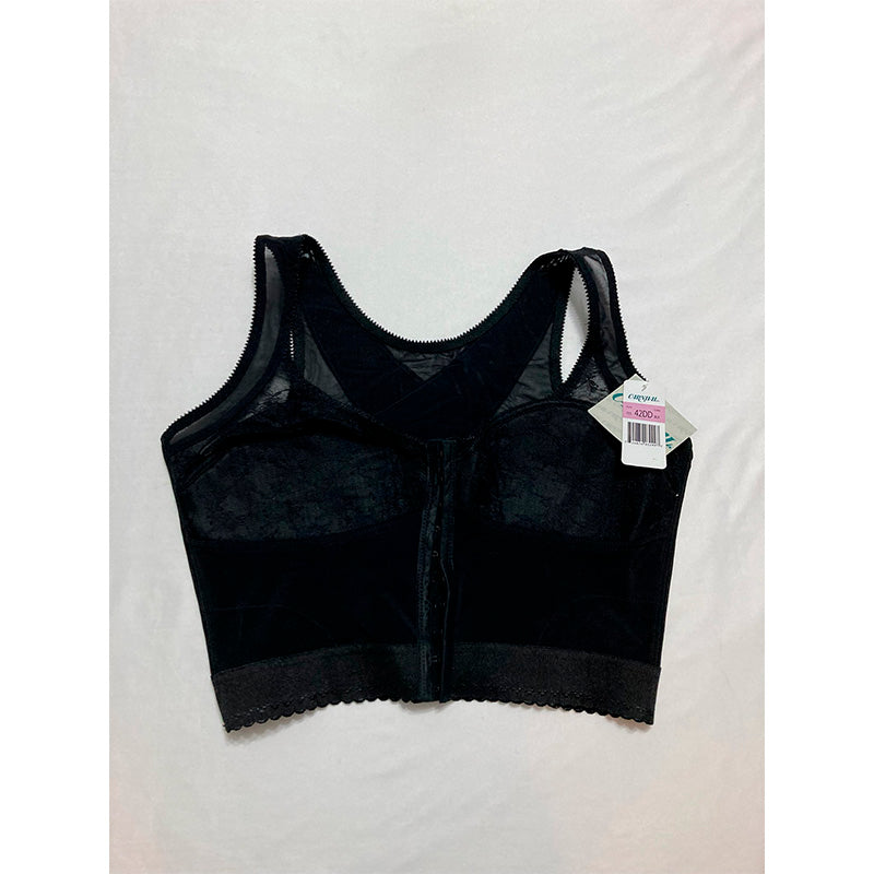 Carnival Women's Front Closure Longline Posture Support Bra Black 42DD