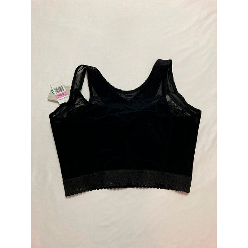 Carnival Women's Front Closure Longline Posture Support Bra Black 42DD