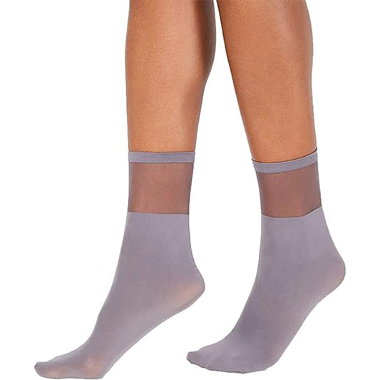 INC Sheer Ankle Socks Grey