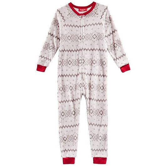 Family Pajamas Matching Winter Fairisle One Piece Gray 4-5