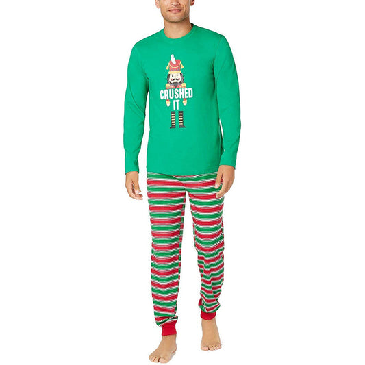 Family PJs Crushed It Nutcracker 2-Piece Long Sleeve Pajama Set Green S