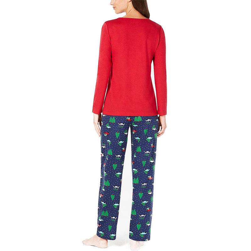 Our Family Pj Family Pajamas Matching are We There Yet Pajama Set Red XXL