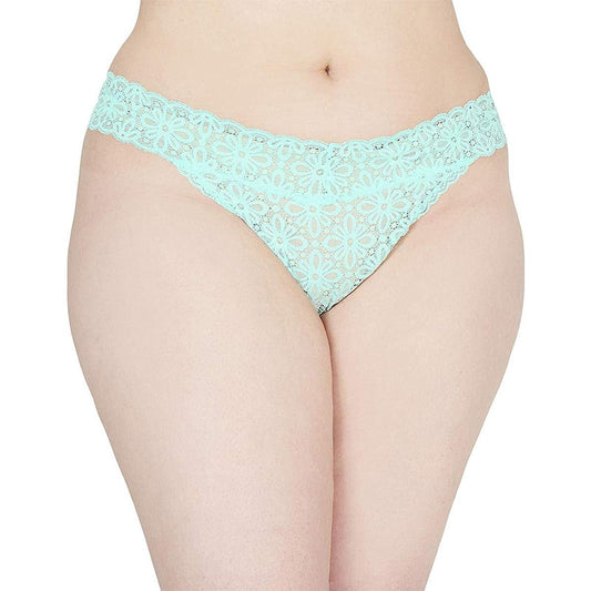 Jenni Plus Sexy Underwear Thong Panty Green O/S