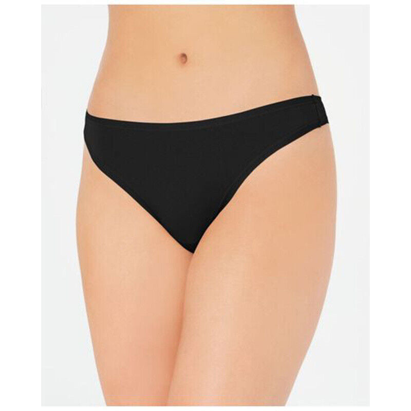 Charter Club Supima Cotton Thong Underwear Black S