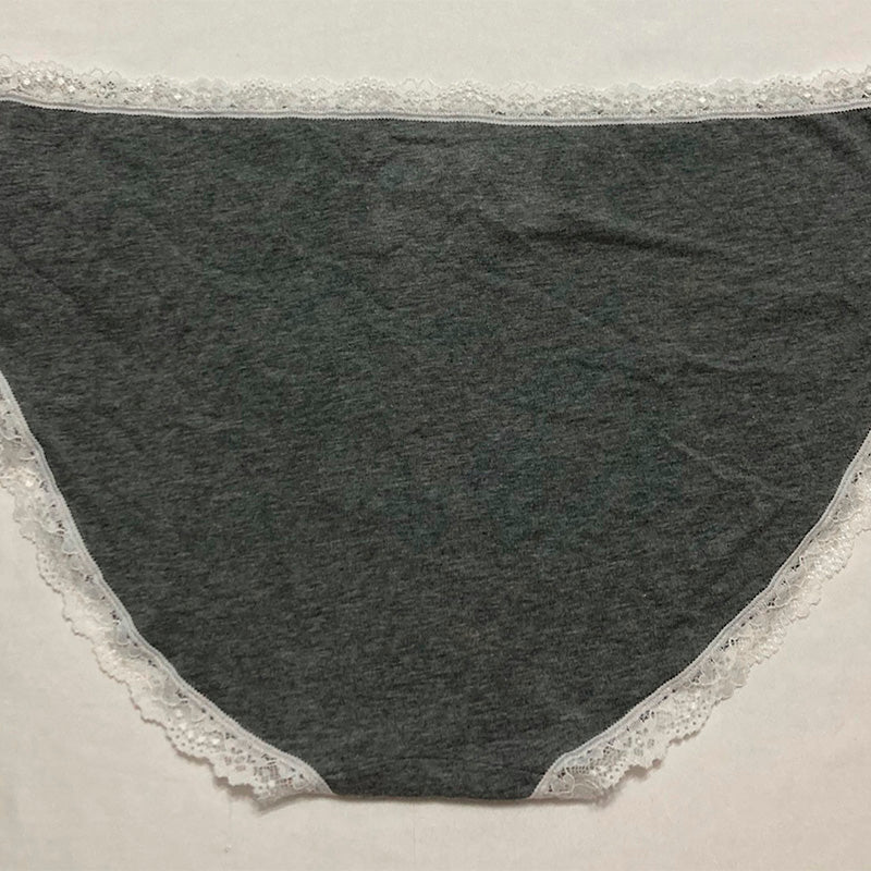 Jenni Lace Trim Hipster Underwear Grey 2XL