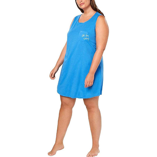 Jenni Sleepwear Nightwear Sleep Shirt Blue 1X
