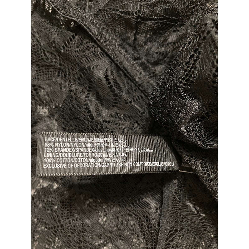 INC Plus Lace Boyshort Panty 1X Deep Black