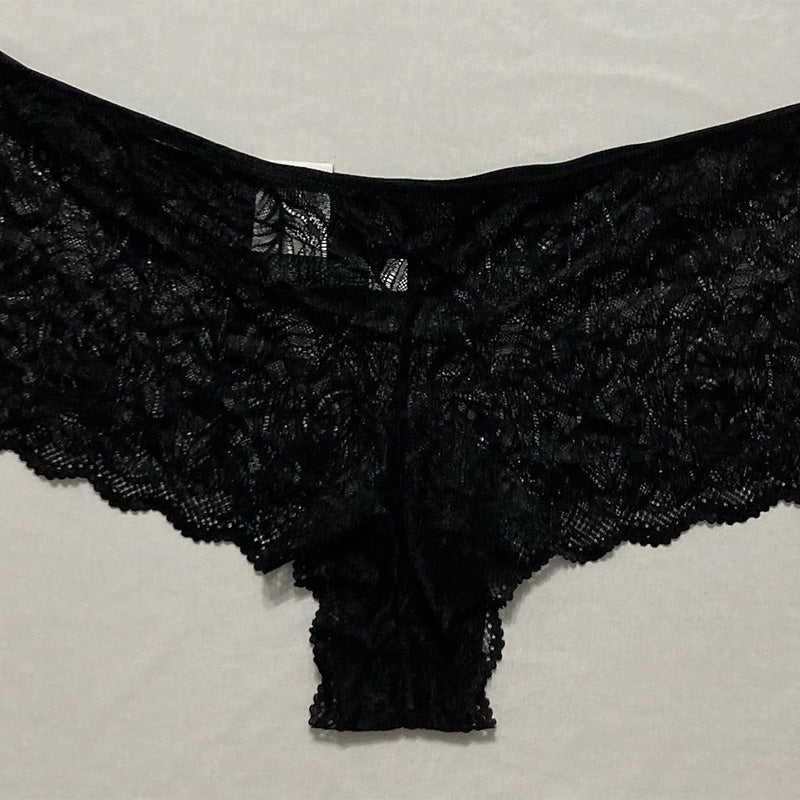 INC Plus Lace Boyshort Panty 3X Deep Black