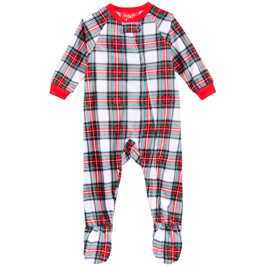 Family Pajamas Matching Stewart Plaid Pajama Sets White 24 M