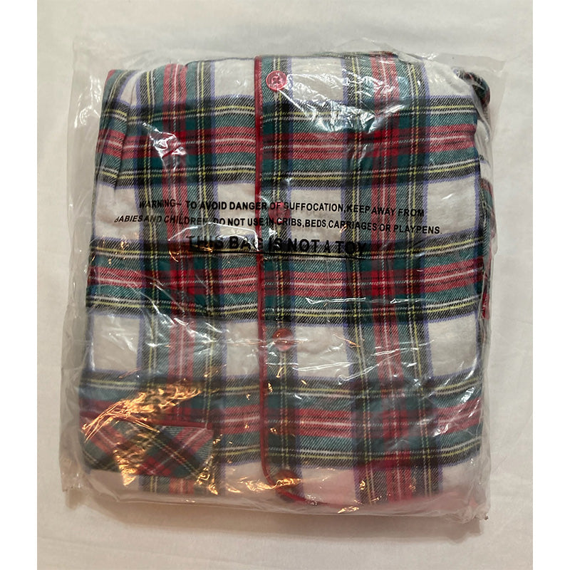 FAMILY PJs Elastic Band Plaid Long Sleeve Pajama Set Multicolor S
