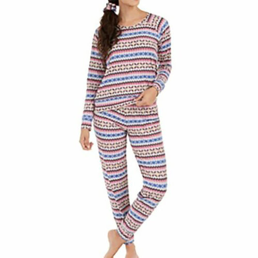 Jenni Printed Pajamas & Hair Scrunchie 3pc Set Multicolor XS
