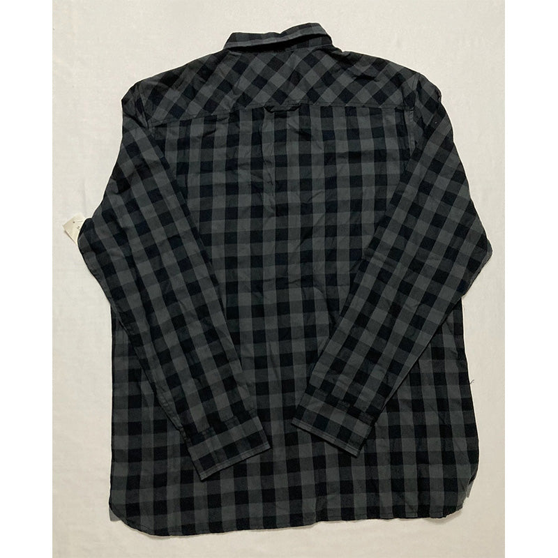 Sun + Stone Men's Rama Check Shirt Black XL