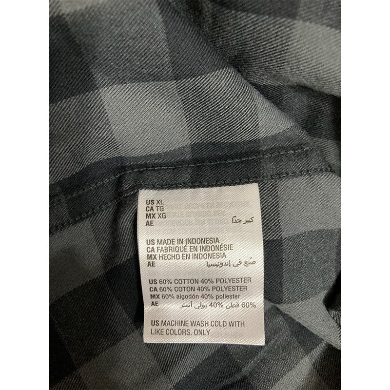 Sun + Stone Men's Rama Check Shirt Black XL