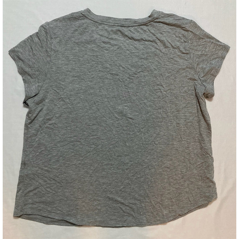 Alfani Essentials Ultra-Soft Knit Only Pajama Top Grey 2XL